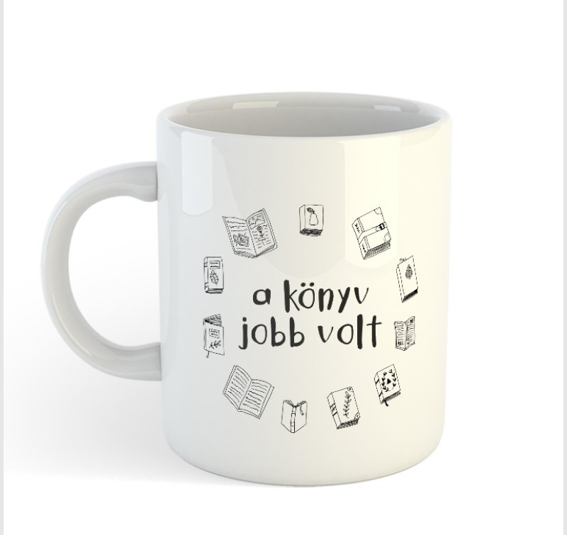 A könyv jobb volt - vonalrajzos bögre